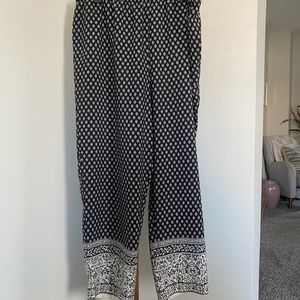 Blair black and white flowy pant